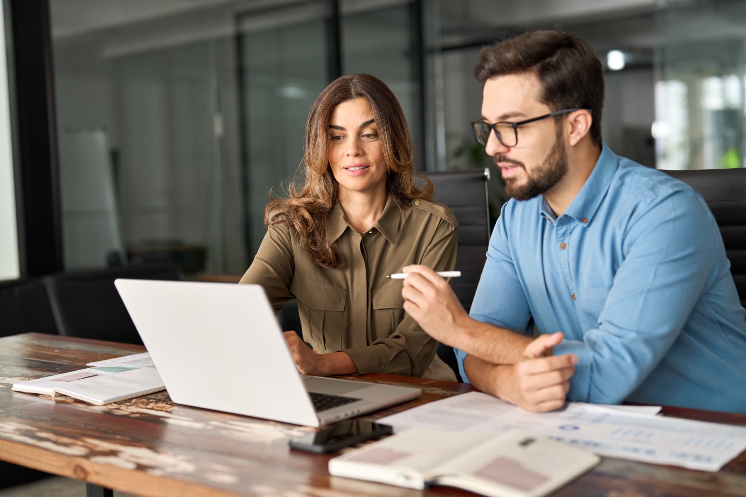 Consultants working together